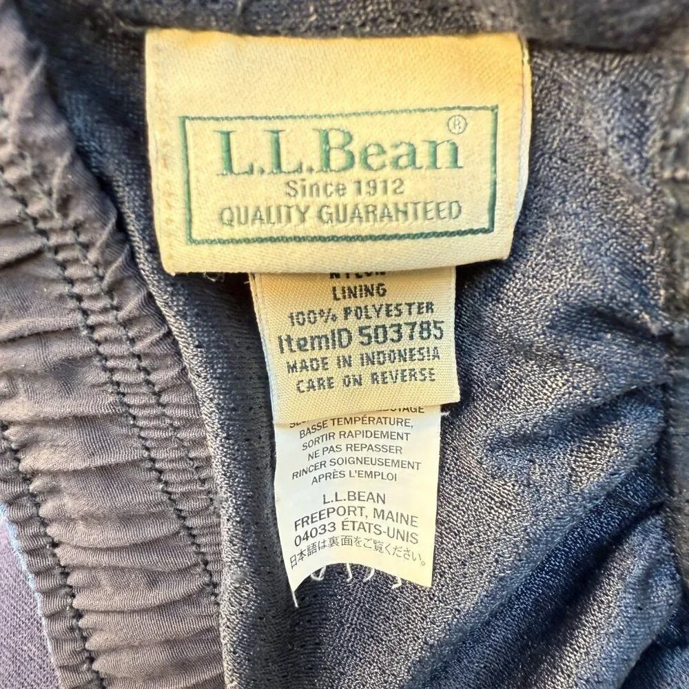 Vintage L.L. Bean Nylon Swim Shorts Mesh Brief Lining Beach Blue Size Large